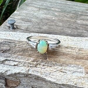 Sterling Silver Ring with Opal